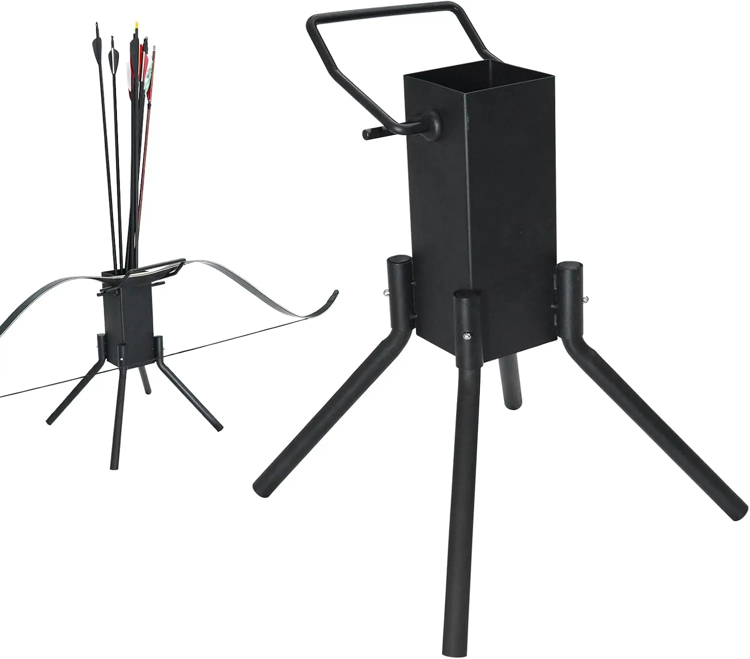 Bow and Arrow Stand Foldable Archery Arrow Holder for Target Practice | Foldable Archery Bow Stand Large Capacity Archery Holder hold Around 35 Arrows for Compound Recurve and Longbow Hunting