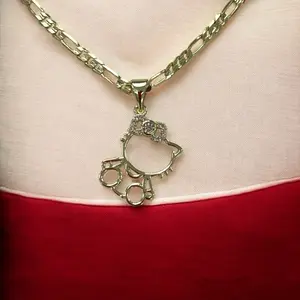 N38 Cat Necklace- Gold Plated 14k