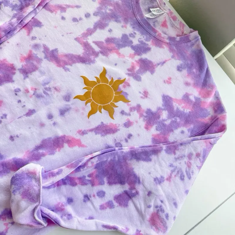 Live your Dream Tie Dye Crewneck Sweatshirt Breathable Pullover