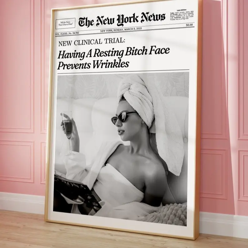 Having A Resting B Face Prevents Wrinkes Poster