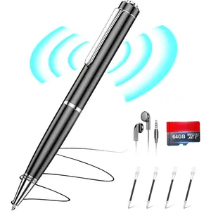 64GB Digital Voice Recorder-Digital Voice Activated Recorder with AI-Intelligent Noise Reduction, Voice Activated Sound Audio Tap Recorder Device For Lectures,Meetings,Work,Interviews