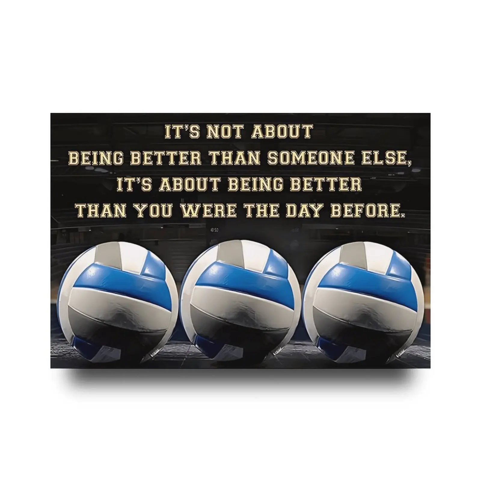 Volleyball Poster Print - Inspirational Motivation Wall Art, Decorative All-Seasons Home Decor for Uplifted Mood in Bedroom, Office