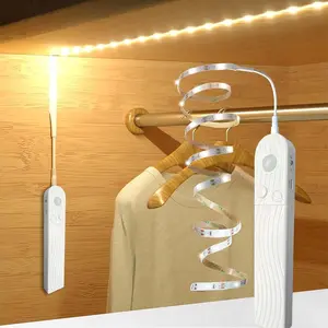 2835 warm white human body sensor light strip, battery box (batteries not included) or USB powered, can be used in bedrooms, stairs, porches, wardrobes, cabinets, Led Strip, Led Strip Lights, Led Light Strips