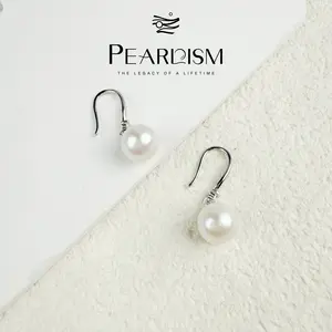 PEARLISM Dainty Everyday Edison Pearl Earrings 9-10mm Round Hypoallergenic Gift For Her-PSAFEE014