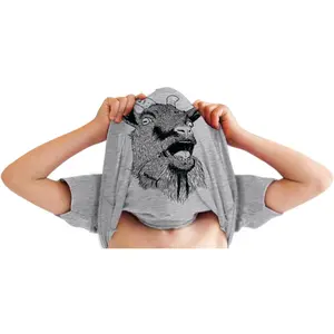 Youth Flip T Shirts Funny Childrens Tees with Unique Flip Design for Kids Funny T Shirts Animal Tops for Kid Funny Flip Short Sleeve Novelty Tees for Kids Light Grey