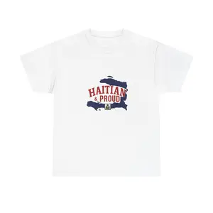 Haitian Proud Unisex Tee, Haiti Flag T-Shirt, Caribbean Heritage Top, Afro Caribbean Shirt, Fat Shipping Apparel