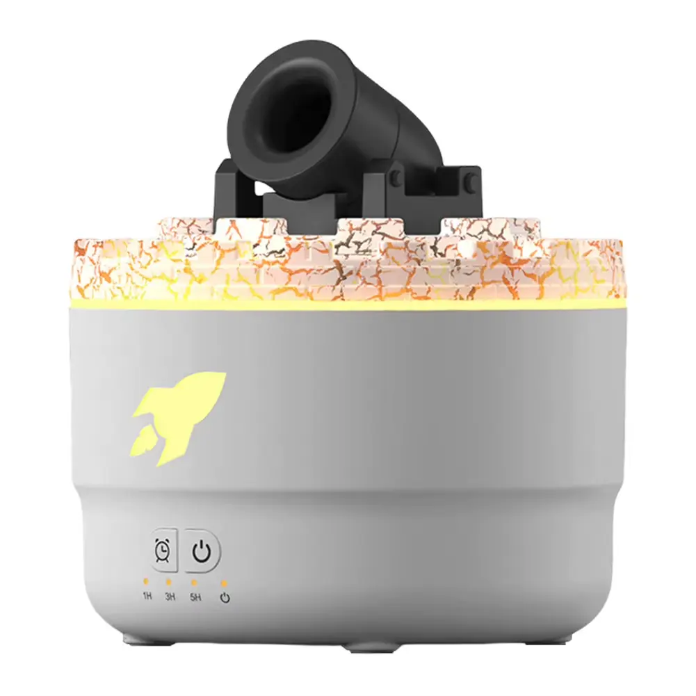 Volcanic Crack Light Cannon Humidifier Essential Oil Diffuser with Timer Cannon Blast Turret Aromatherapy Difusor Air Humidifier NONE