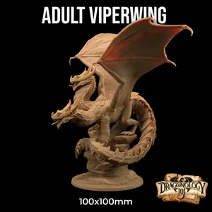 Adult Viperwing Dragonology 101 |The Dragon Trappers Lodge | 32mm Scale | Miniature TTRPG Mini DnD Dungeons Dragons Wargame