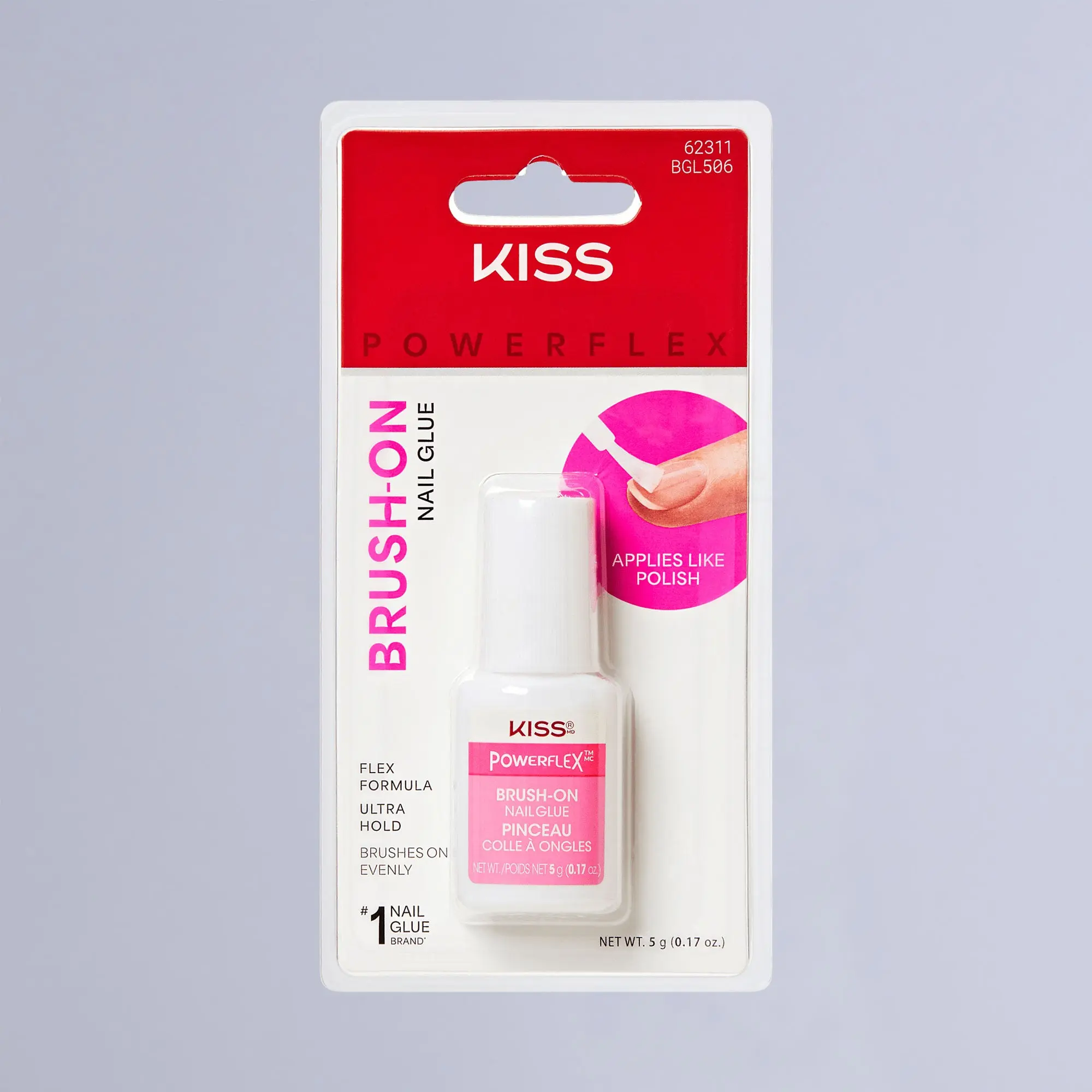 Kiss PowerFlex Brush-On Fake Nail Glue - 0.17 oz. | Nail Adhesive, Press-On Glue, Applies Like Polish, Lasting Wear Kiss PowerFlex Brush-On Fake Nail Glue - 0.17 oz. | Nail Adhesive, Press-On Glue, Applies Like Polish, Lasting Wear