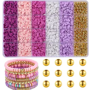 2400pcs Soft Clay DIY Set for Bracelet Necklace Making, Handmade Jewelry Kit, Craft Supplies for Beginners and Professionals