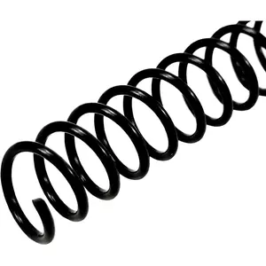 1-1/8" Plastic Spiral Binding Coil, 240 Sheets Capacity, 4:1 Pitch 28.6mm Black Coil Binding Spines for Business and Educational Purposes, 50 Pack
