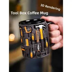 Creative Cerc Engineer Mug Tool Box Coffee Cup Unique Men's Gift Innovative Design Enaved Home And Living Utili,summervibes