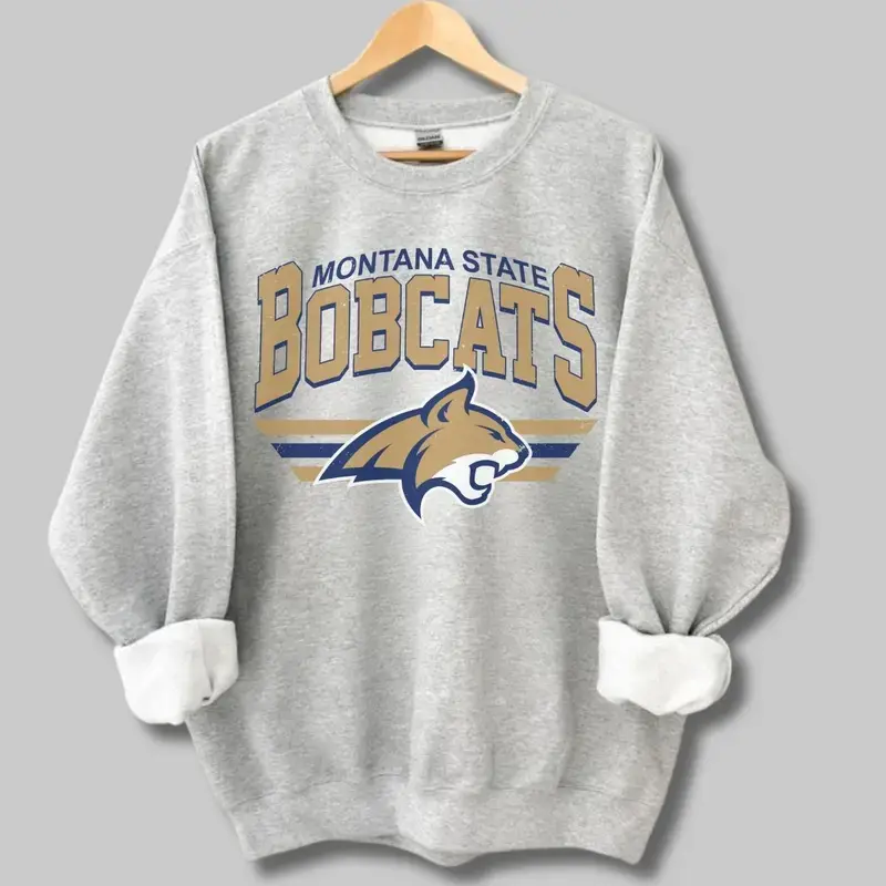 Montana State University Vintage Sweatshirt, Montana State Bobcats Vintage Sweatshirt, Gift For Fans