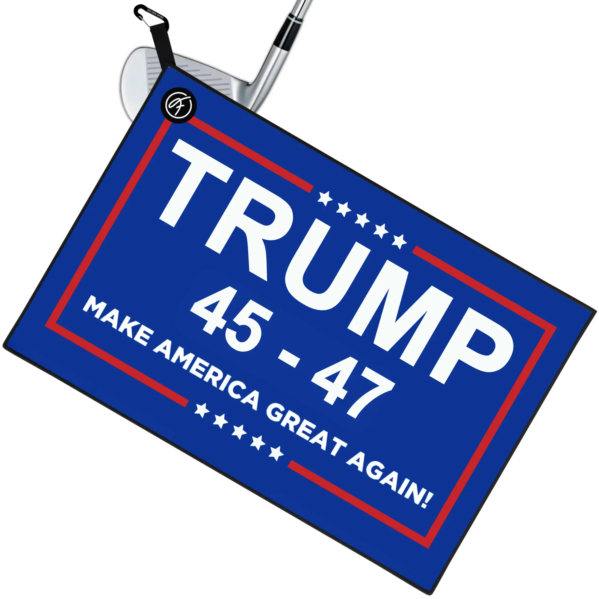 Fore Show Magnetic Golf Towel (Trump) Waffle Microfiber with Magnet for Golf Bags, Carts & Clubs - 24” x 16” Funny Golf Gift Accessory For Men