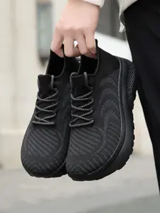Minimalist Wide Feet Friendly Sneakers | Fine Breathable Flyknit | Free Wide Toe Space | Soft Thick Sole Comfort Walking Shoes