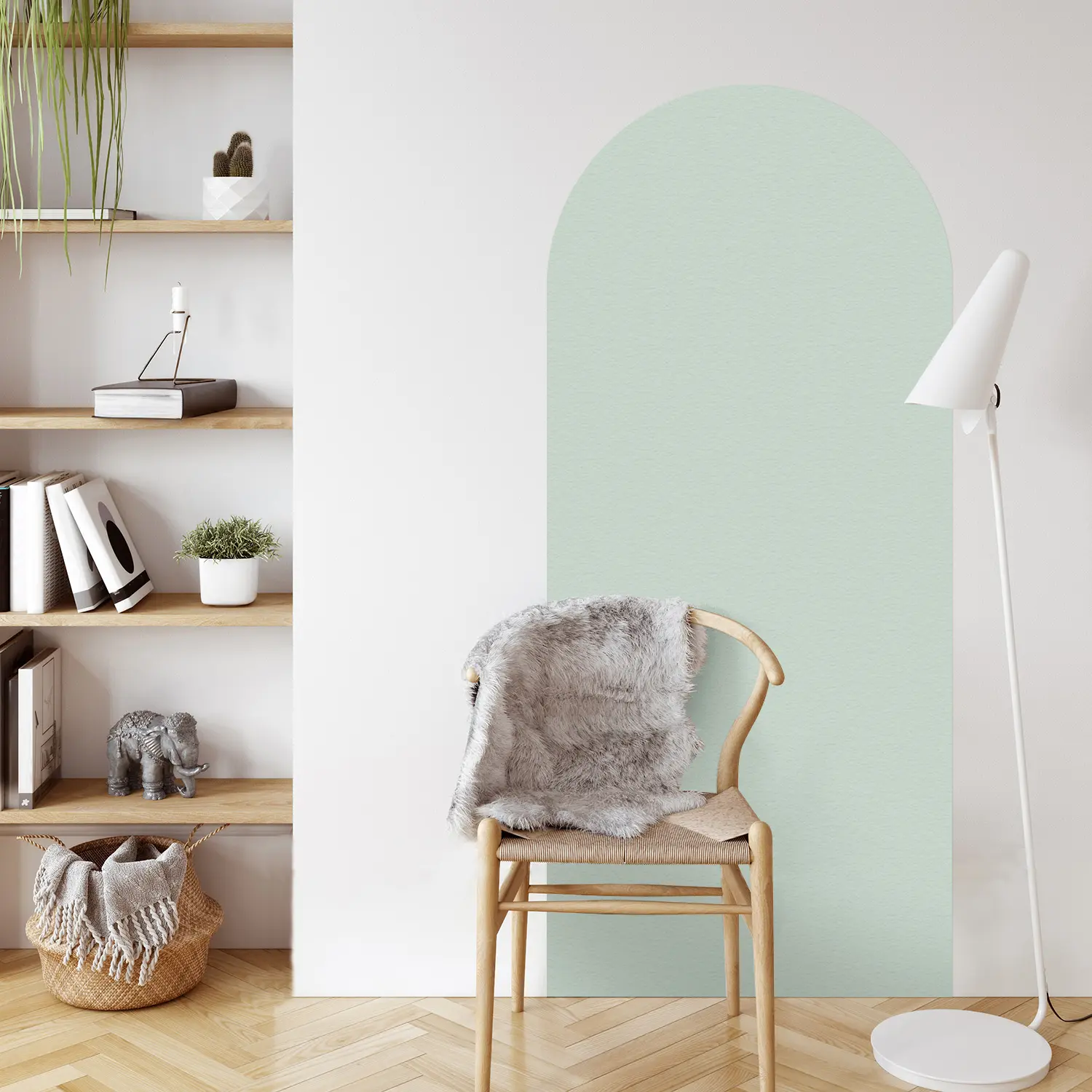 Simple Nordic Style Wall Stickers, Arch Design, 40x180cm X 2 Pieces, Living Room Bedroom Study Decor, Creative Home Decoration