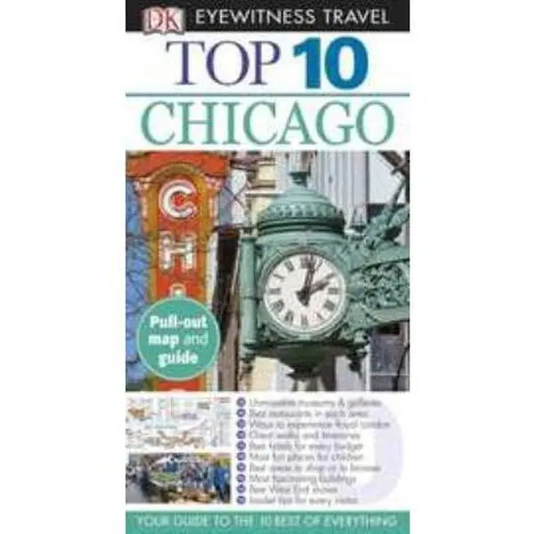 USED Book - Top 10 Chicago (Eyewitness Top 10 Travel Guide) by Elisa Kronish (Paperback) - english