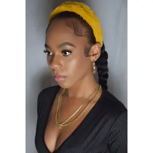 Snow Crown Faux Fur Headband (Mustard)