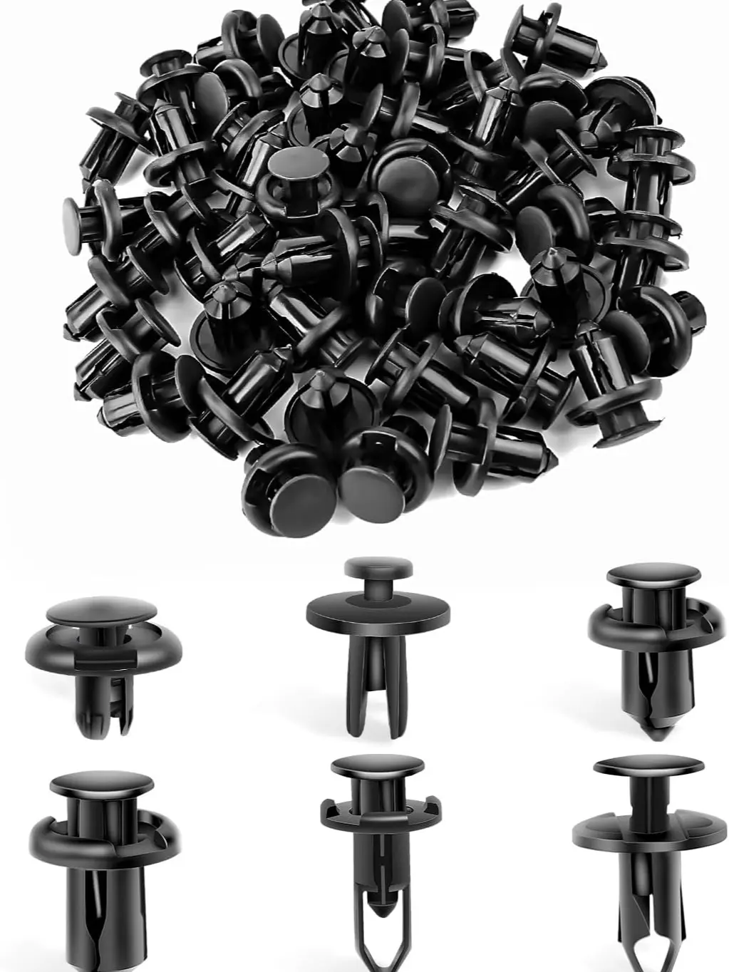 Nilight 120PCS Car Retainer 6.3mm 8mm 9mm 10mm Expansion Screws Replacement Kit Bumper Push Rivet Clips for Honda Acura GM Chrysler Ford Toyota Lexus