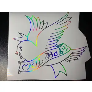 Lil Peep Custom Crybaby Dove 6 x 5 Inch Decal Vinyl Sticker (Neochrome)