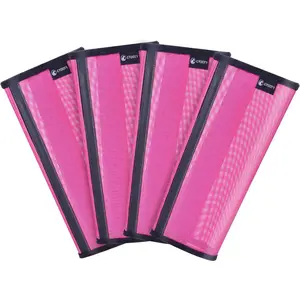 Set of 4 Breathable Mesh Fly Boots for Pony Donkey, Indoor Outdoor UV Protective Lightweight Horse Leg Boots for Turnout Fly Protection, Small Pink