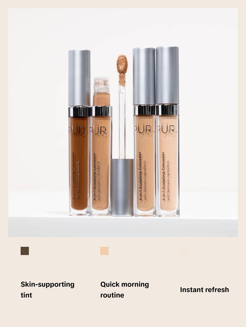 PUR Quick Fix Set – Concealer, Foundation Brush & Creamy Multitasking Tint for Instant Radiance Makeup