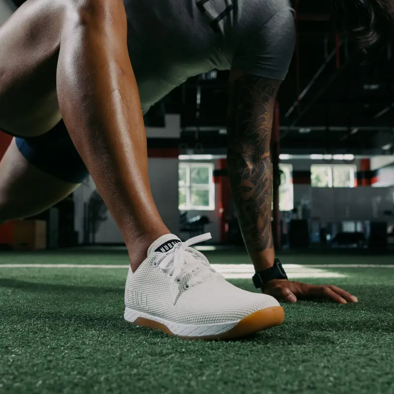 NOBULL Women's Outwork Shoe in Black White Gum - OG Strength