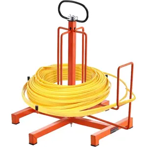 VEVOR Wire Spool Rack, 11 Rods, Multi - Spool Wire Rack Dispenser, Cable Caddy with Wheels, Cable Holder with Storage Tray for Wiring Storage, for Electrical, Industrial Retail Use, Working EfficiencyVEVOR Super Brand Day