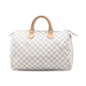 Pre-owned Louis Vuitton Damier Azur Canvas Shoulder Bags Speedy 35 LV1965