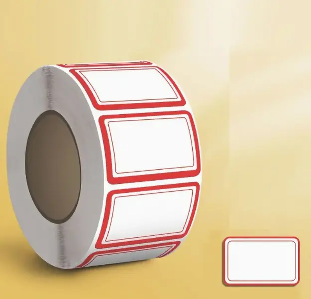 Red Storage Label Stickers Roll for Pantry Office Organizing