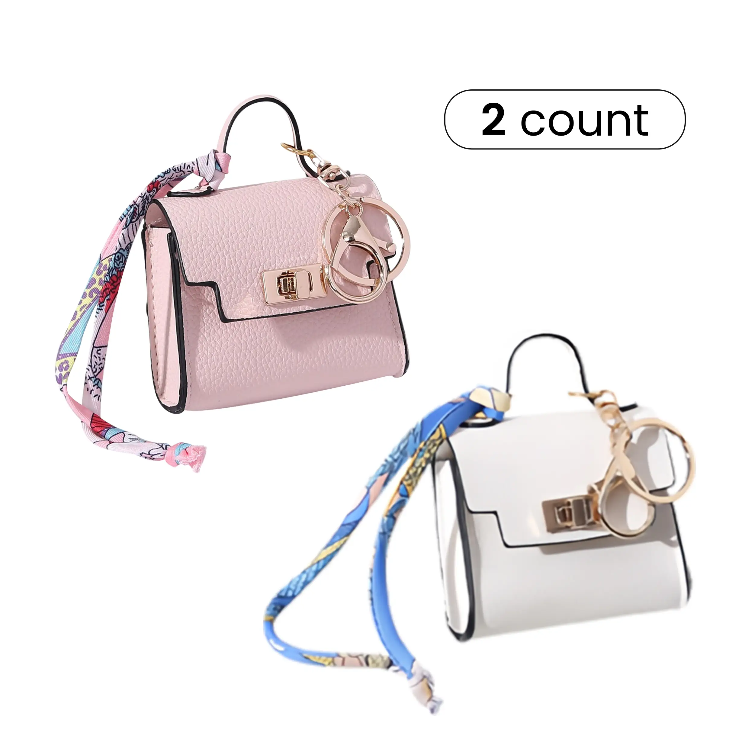 2Counts Mini Lipstick Storage Bag, Headphone Small Storage Bag, Mini Kelly Bag