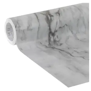 Liner Brand Contact Paper Adhesive Shelf Liner, Gray Marble, 20 in. x 15 ft. Roll