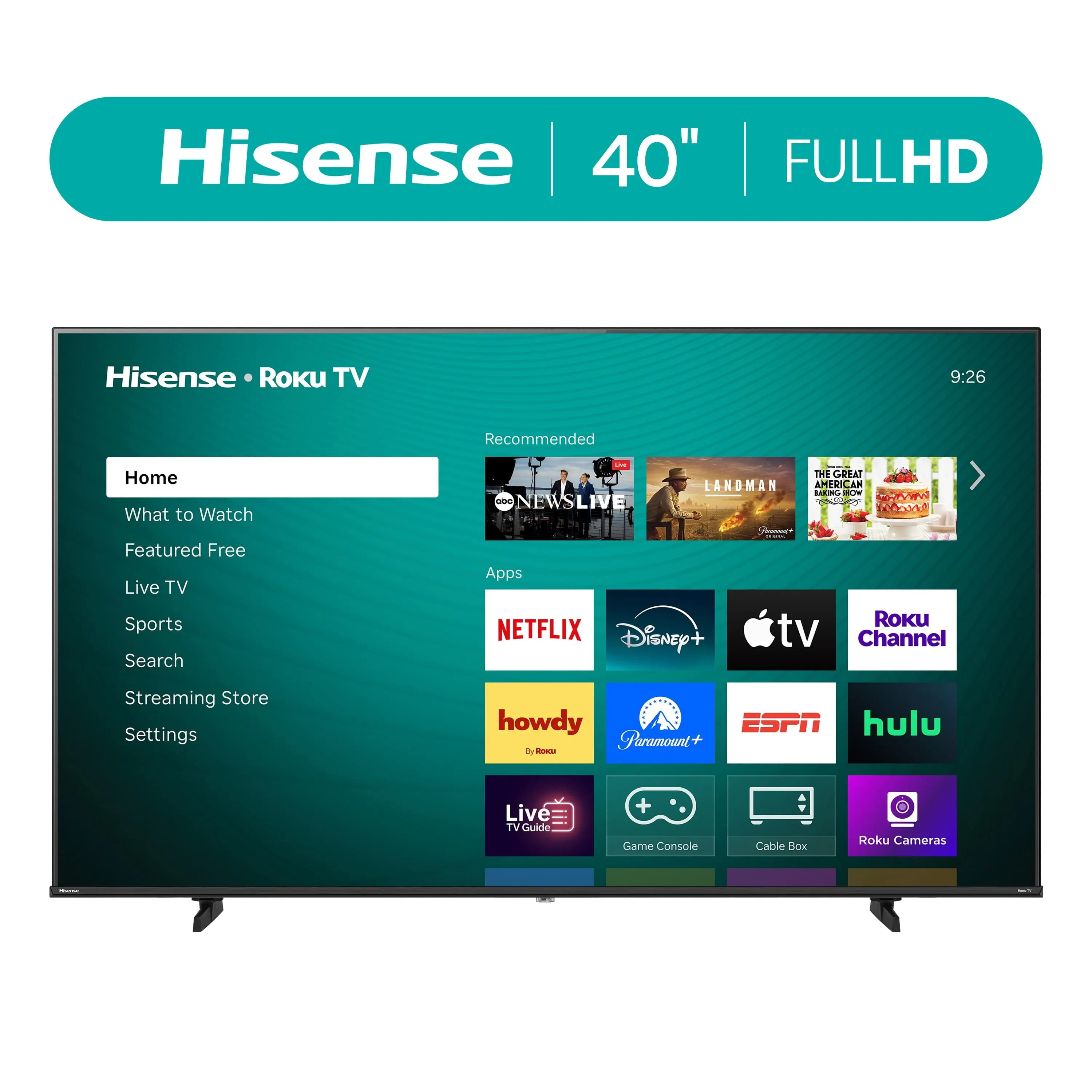 Hisense 40-Inch 1080p FHD Roku Smart LED TV 40H4030F1