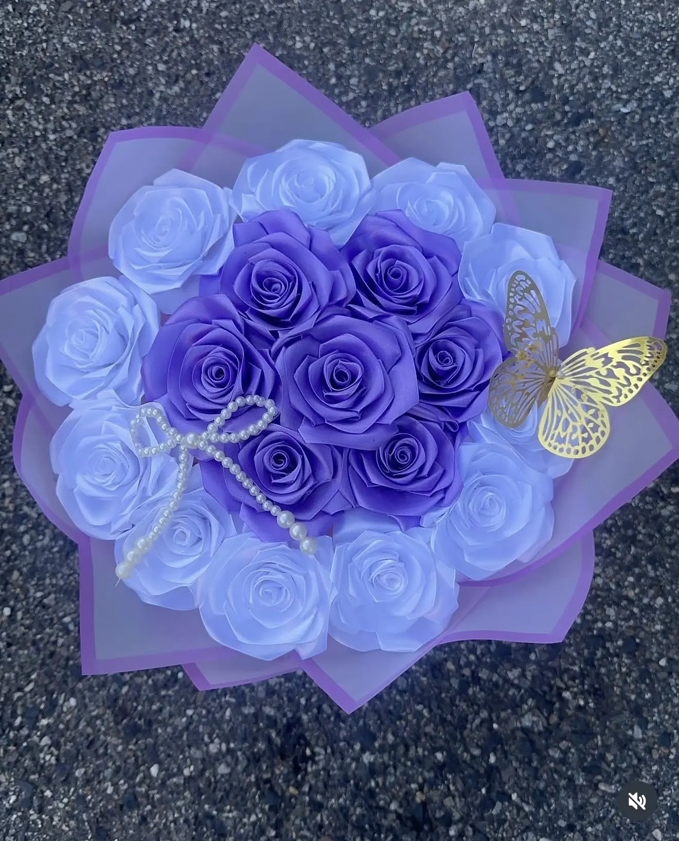 Purple Ribbon Rose Bouquet, Artificial Mixed Floral Arrangement for Home Decor, Home Supplies Decoration Accessory
