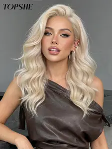 Topshe 13x6 HD Lace Front Wig 20 Inch Long Wave Deep Wavy Wigs Heat Resistant Women's Wig, Perfect for Christmas and Holidays