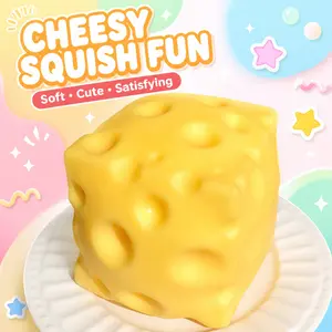 Cute Butter Squishy Toy - Soft Squeeze Bread Fidget Toy, Anti-Anxiety Stress Relief Sensory Item, Portable Decompression Plaything for Teens & Adults