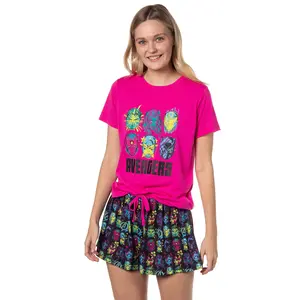 Marvel Womens' The Avengers Characters Hulk Sleep Pajama Set Shorts