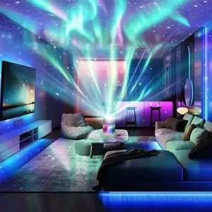 Arctic Light LED Atmosphere Projection Lamp, USB Powered, 16 Dynamic Lighting Effects, Touch and Button Control, Remote Included, Ambient Lighting Multifunctional