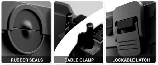 RESTMO 5-Piece Outdoor Waterproof Electrical Box Set – 12.5" x 8.5" x 5" Large & 7.1" x 2.3" x 2.3" Small, Weatherproof Boxes for Power Strip, Outlet, Plug, Socket, Timer, Holiday Light, Black RESTMO 5-Piece Outdoor Waterproof Electrical Box Set – 12.5" x 8.5" x 5" Large & 7.1" x 2.3" x 2.3" Small, Weatherproof Boxes for Power Strip, Outlet, Plug, Socket, Timer, Holiday Light, Black