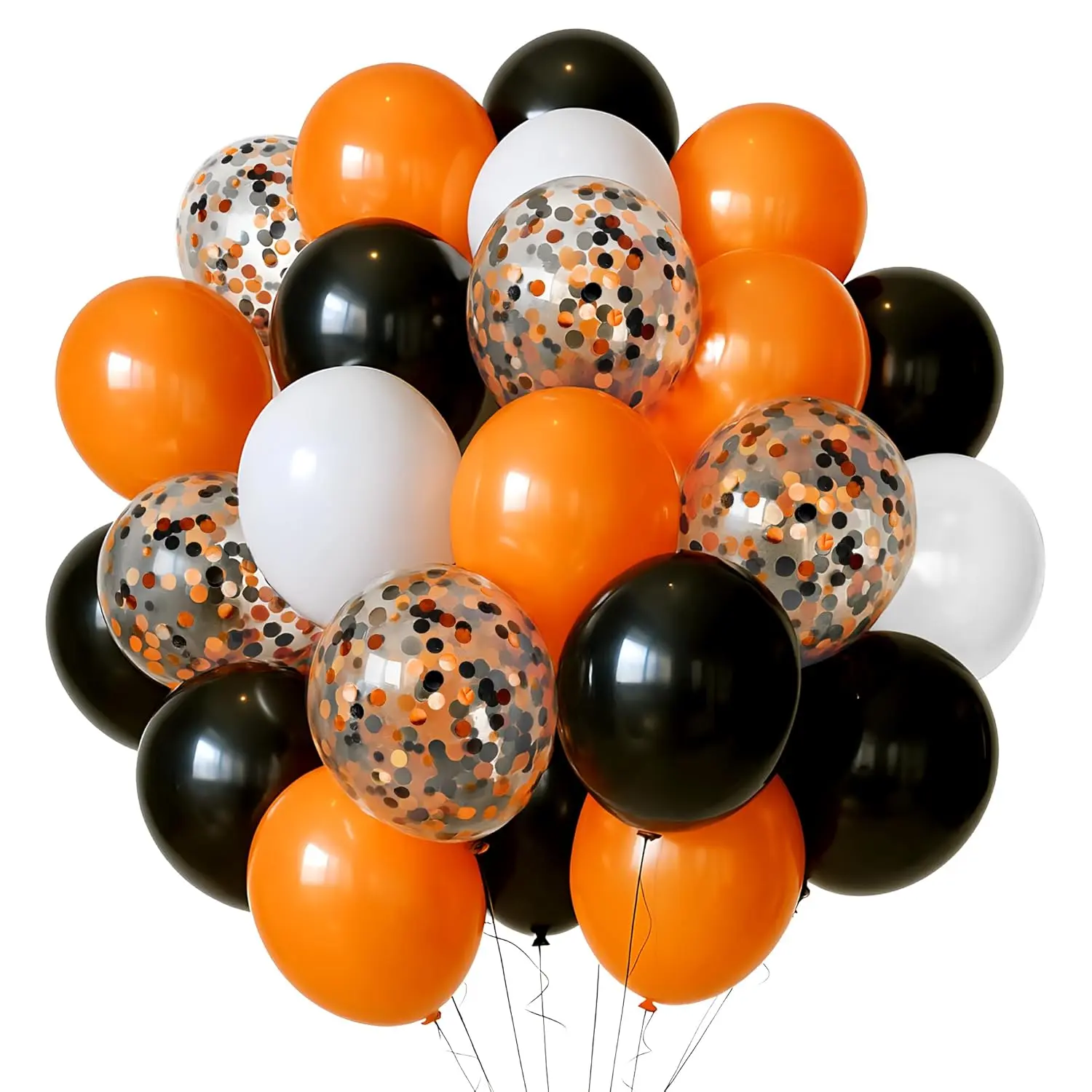 56-Piece Halloween Balloon Arch Kit in Orange & Black for Party, Basketball & Halloween Decor