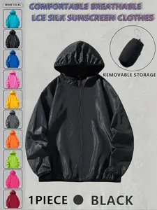 Men's Ice Silk Quick-Dry Skin-Fit UV Cooling Jacket, Breathable & Soft Fabric, Casual Fitted Design, Ideal for Outdoor Sports & Daily Wear