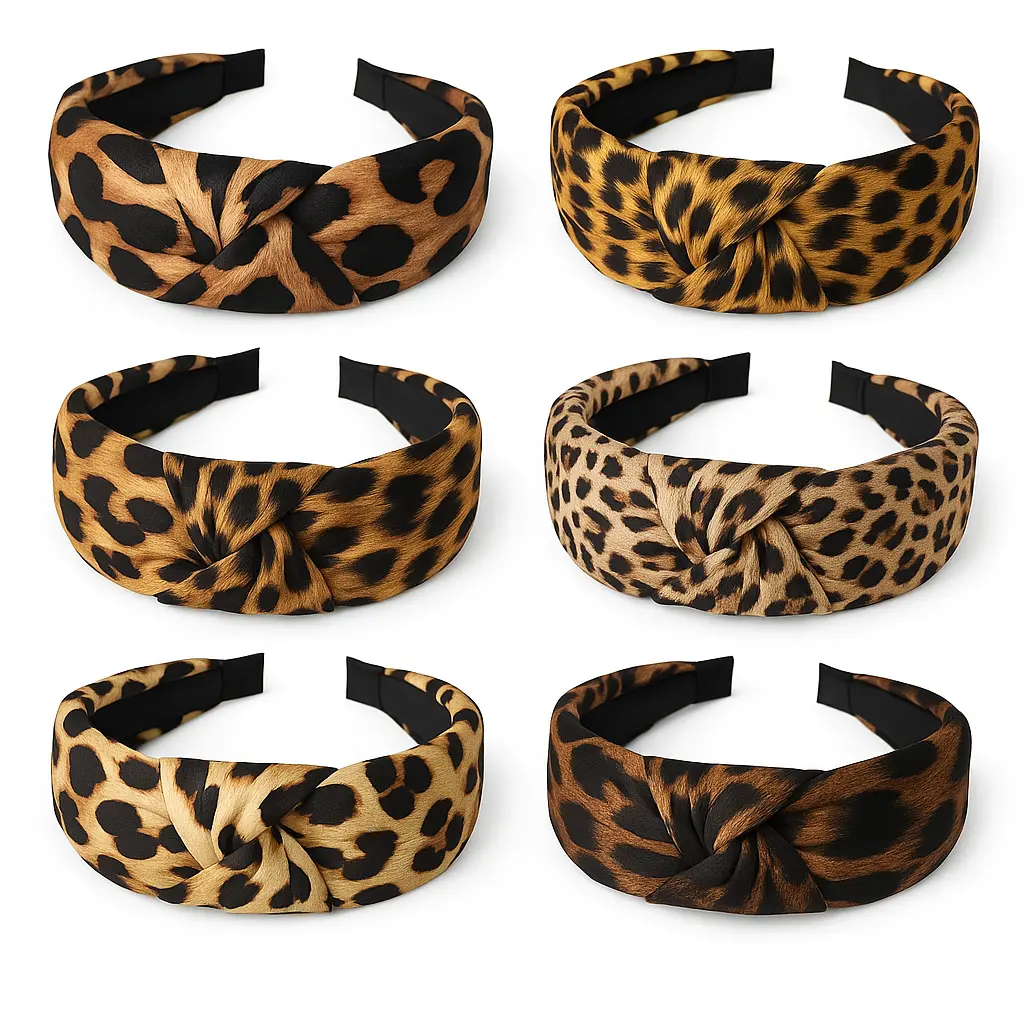 Leopard Print Twist Knot Headband for Women, Soft Boho Fashion Headband, Wide Comfortable Hair Accessory for Everyday Style, Fashion Headbands