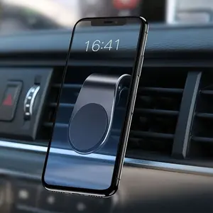New Magnetic Phone Holder, Strong Magnet Car Mount, Gravity Sensor Lock, Universal Fit for Multiple Devices, Single Piece Car Accessory