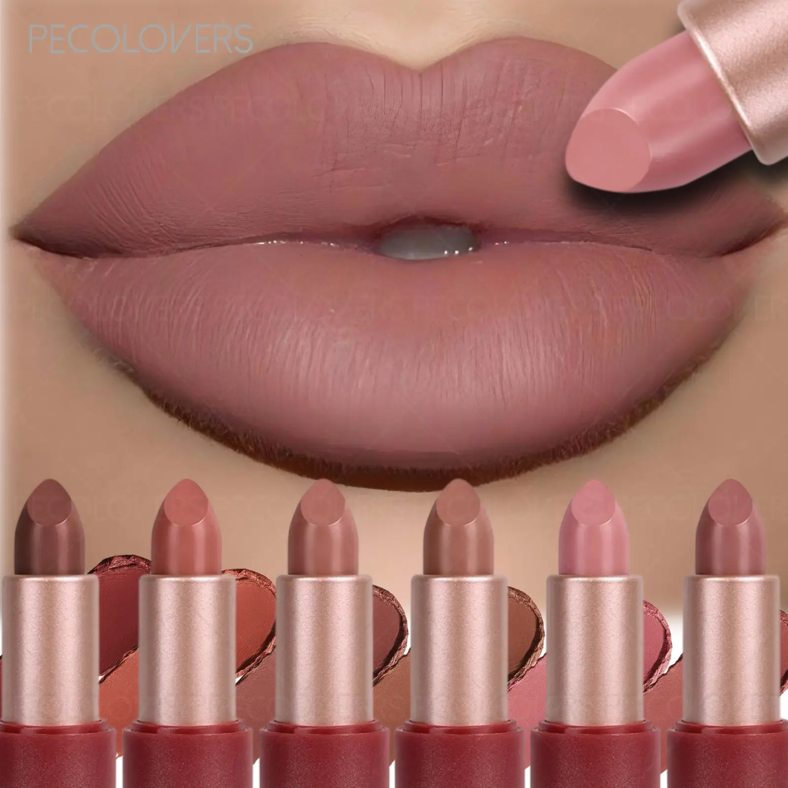 1pc Waterproof Velvet Soft Matte Lipstick Long-Lasting, Matte Silky And Sweat-Resistant, Making It Ideal for Everyday Use. It Serves As a Perfect Gift for Female Friends on Valentine'S Day. Makeup