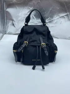 Pre-owned Nylon with leather trim Backpacks BURBERRY Rucksack Black Good S010260302039