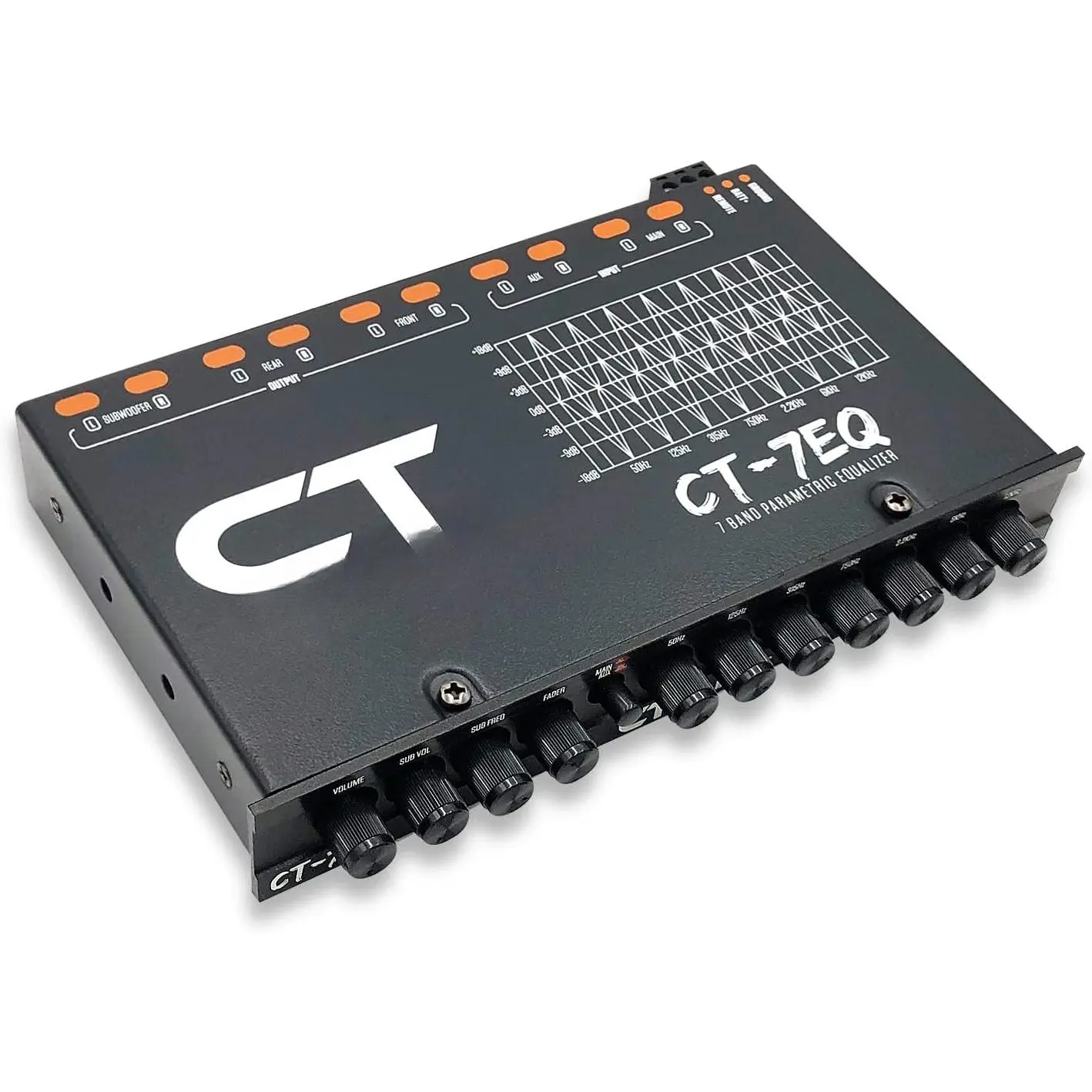 -7EQ 7 Band 1/2 Din Parametric Audio Equalizer