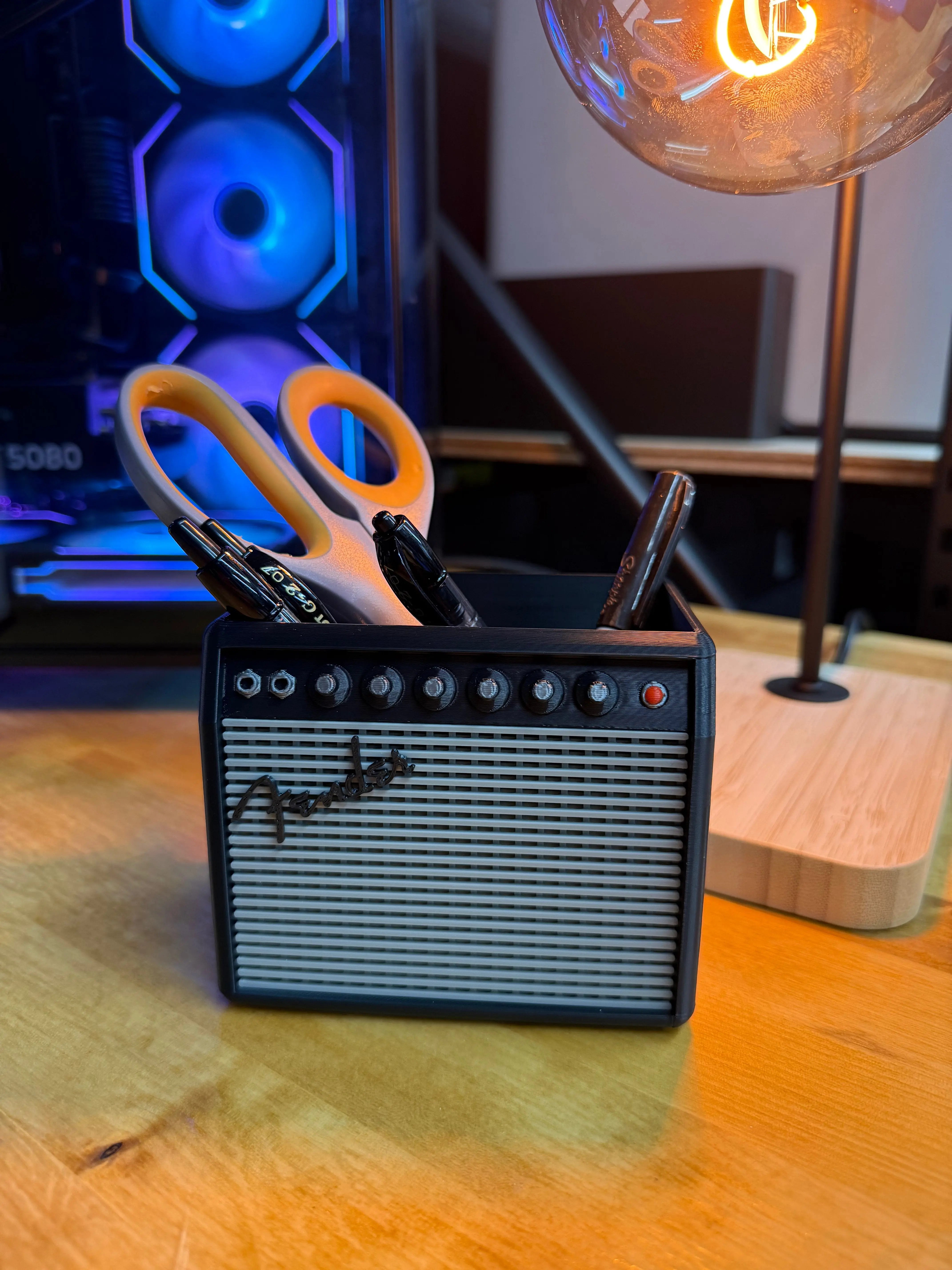 Guitar Amp Desk Organizer, Guitar Accessory Holder, Pen Holder, Capo Storage, Musician Gift, Studio Decor