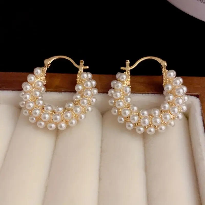 Women's Bubble Bead Drop Earrings, Elegant Beaded Cluster Style, Stylish and Luxurious Fashion Costume Jewelry, Bubble Bead Earrings, Traditional Bead Earrings