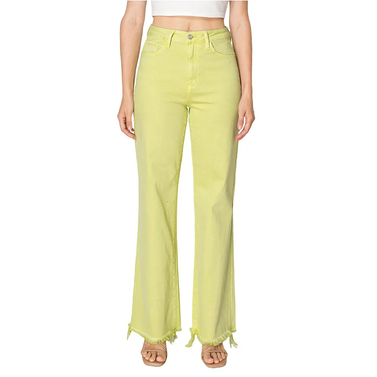 STELLA HIGH RISE WIDE  LEG JEANS  Multiple Colors BYW8138 Womenswear Bottom Underwear Lady wide leg denim pant