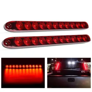 Nilight 16 Inch 11 LEDs Red Trailer Light Bar (Pair)